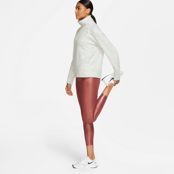 Nike Pants - NWT Nike Women's One Icon Clash Shimmer 7/8 Tights in claystone